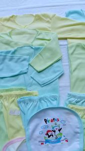 Promo Paket Lengkap Perlengkapan Bayi Baru Lahir Seri Polos Set Pakaian Newborn Gift Kado Pou Baby