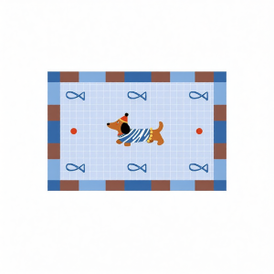 YUNHAOBUYI | Waterproof Pet Mat Cartoon Dog Design