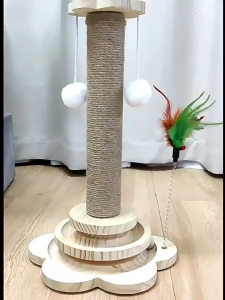 【SG Seller】Scratching Pole New Vertical Cat Scratch Board Sisal Cat Scratch Board Pole Cat Toy