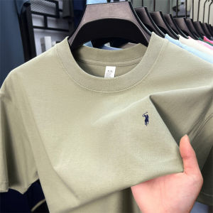100% cotton mens short sleeve T-shirt fashion brand Paul Pony embroidery summer new high-end comfortable casual round neck top