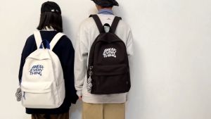 Tas Ransel Multifungsi Tahan Air Motif Grafis - Warna Cacao/Maroon/CACAO/PEACH