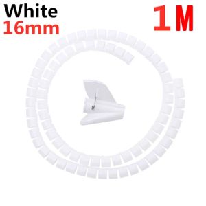 2M Long Cable Management Computer Wire Cord Sleeve Organizer Spiral Cable Zipper Cover for TV Office Anti-biting Protection