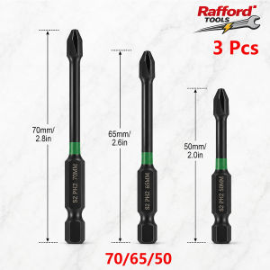 Rafford Screwdriver Bit Set 3/6/12Pcs Magnetic Bit Cross 1/4 Hex Anti - Slip Shank Drill for Electric Screws Impact Drill Tool