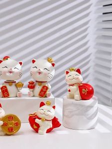 แมวกวักมงคลนำโชค เสริมความสิริมงคล ตุ๊กตาเรซิน แมวกวักเรียกทรัพย์ ปรับฮวงจุ้ยการค้าการขาย