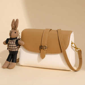 กระเป๋าสะพายข้างสี่เหลี่ยมเล็กแบบสะพายข้าง กระเป๋าสะพายไหล่แฟชั่นสำหรับคุณแม่วัยกลางคน กระเป๋าสตางค์ผู้หญิง กระเป๋าสตางค์ PU ขนาดเล็ก สีพื้น