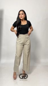 outfit celana oro pants jeans denim Highwaist Loose Anti Kusut Panjang Casual Wanita