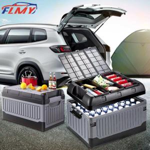 Car Trunk Organizer Collapsible Multi Compartment Car Storage Box 75L Large Capacity Waterproof Car Accessories Organizer for Car Suv Truck