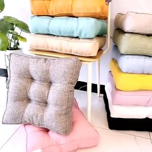 [STOCK]3D Thickened Imitation Linen Cushion Chair Cushion Seat Pad Square Sofa Chair Pillow for Car Office Home Floor