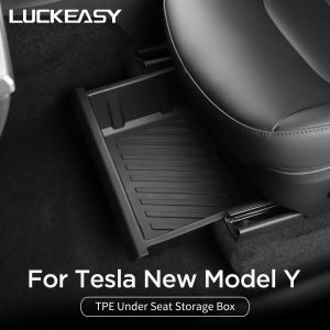 For Tesla Model Y 2024 Under Seat Storage Box Car Accessories Model Y Launch 2025 Drawer Type Organizer Storage Lower Box Tray