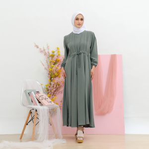 Melia Dress: Baju Gamis Daily Hijab Polosan Size S M L XL Pakaian Wanita Muslimah Fashion Muslim 2025