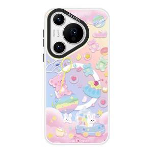 Asina | เคสโทรศัพท์ Huawei Pura80 P60 P70 P40 P50 แบบใหม่พร้อมขาตั้งดูดซับแม่เหล็กแบบนุ่ม ปกป้องแบบเต็มจอ ดีไซน์น่ารัก สไตล์การ์ตูน