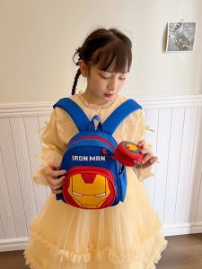 Balo Hoạt Hình Marvel Spiderman Iron Man Cho Trẻ Em Nhẹ Thoải Mái Đeo Vai Đôi Túi Đựng Đồ Cho Bé Gái Từ 3-6 Tuổi