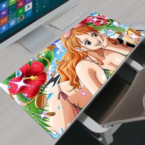 Bandai | One Piece Nami Mouse Pad Notbook Gamer Large Keyboard NonSlip Rubber Computer Carpet Desk Mat PC Gamer MousePad Youth Gifts