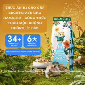 Thức ăn H1 thảo mộc cao cấp Bucatstate cho Hamster - Công thức thảo mộc không đường ít béo