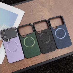 Luxury Lychee Leather Texture Magnetic Phone Case For OnePlus 15 13T 13S For Magsafe Soft TPU Bumper Shockproof Protector Cover