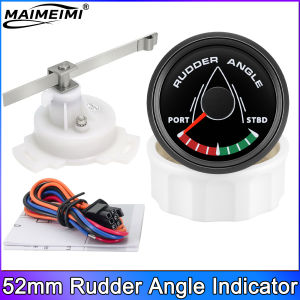 RYSJM | Boat 52mm Rudder Angle Gauge + Rudder Angle Sensor 8 Colors Meter Signal 0-190ohm for Ship Yacht Vessel 9-32V