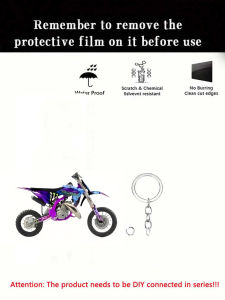1 mens motorcycle keychain -2D flat acrylic keyring motorcycle design car keychain backpack decoratio  Halloween gifts
