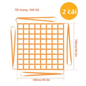 Lưới Nâng Hàng Rời 1x1M Dây Nâng Hàng Biển Bảo Vệ Chống Rơi Tải Trọng 30KG Lưới Phẳng Dùng Cho Bến Cảng Dùng Để Bốc Xếp Vận Chuyển