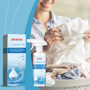 JAKEHOE Clothes Stain Remover Spray Effectively Clean Stubborn Stains Eliminate Odor Remove Yellowing Whitening Dry-Clean Spray
