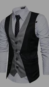 Áo Gile nam áo gile phối màu nổi bật phong cách Hàn Quốc phom ôm tôn dáng sang trọng lịch lãm N43