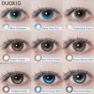 DUOXIU 2Pcs Yearly Colored Contact Soft Circular Lenses Power Beauty Pupil Eyes Makeup Blue Natural Fast Shipping Hot Selling