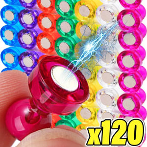 Dizoey 120/8pcs Magnetic Pushpin Strong Neodymium Magnet Cone Push Pins Super Magnets Push Pin Refrigerator Sticker Pushpins Wholesale