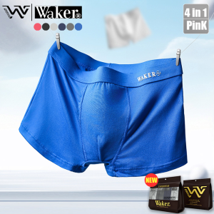 WAKER 8PCS Pinoy Mens Cotton Trunks Breathable Elastic Waist Skin Friendly Underwear