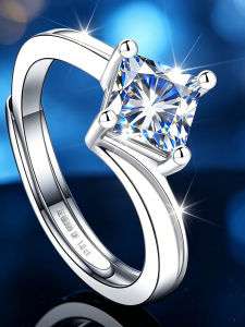 East Beauty | 999 Pure Silver Moissanite Engagement Ring for Women
