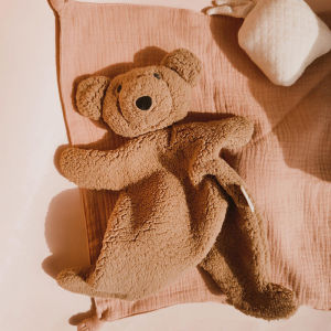 Baby Security Blanket Soft Lovely Bear Sensory toy Baby Gifts for Newborn Boys and Girls Gender Neutral Security Blanket with Stuffed Animal