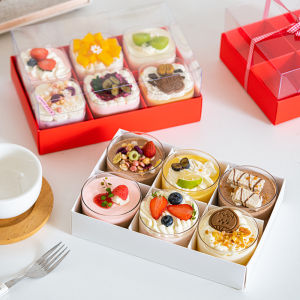 Transparent Handheld Cake Packaging Box 2 inch