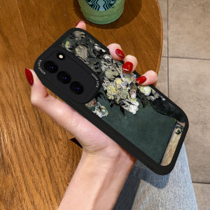 Van Gogh Oil Painting Silicone Phone Case for Samsung S25 Ultra Full Lens Coverage S23+ Mens Trendy Brand Personality High-end S21 Leather Protective Cover S22 Womens New Model