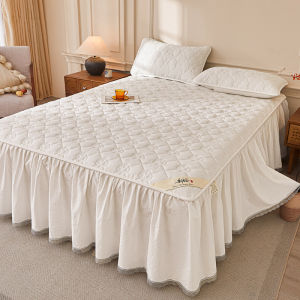 NAIYOUCHENG | All-Season Full-Cotton Bed Skirt with Hem and Slip-Proof
