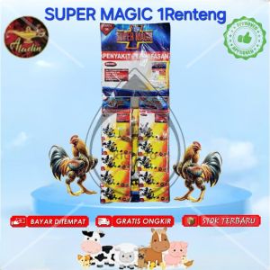 SUPER MAGIC (1Renteng=10Sachet) ALADIN Anti Snot CRD Penyakit Pernafasan Unggas Ayam Itik Bebek Coryza