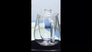 Nurm Borosilicate Glass Clear Cup With Lid and Tea Infuser Teapot 600ml and 500ml