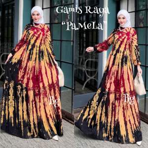Gamis Raya Twill BG Collection Motif Pamela