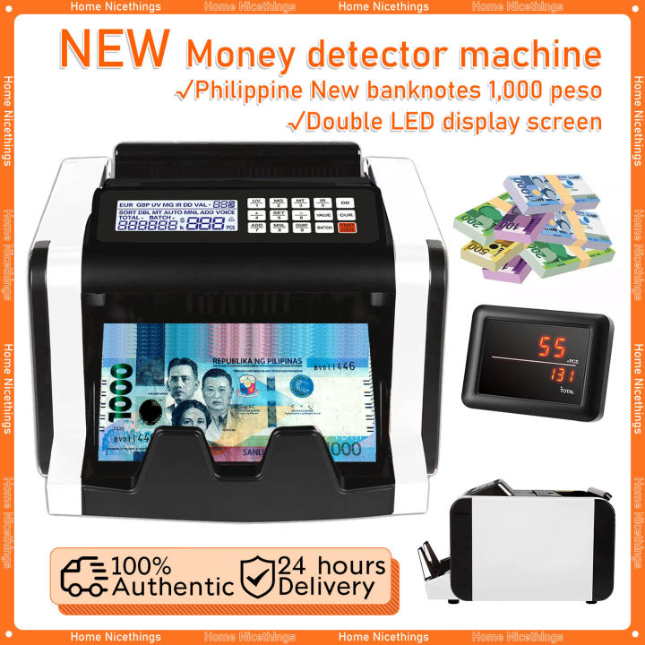 Upgrade Money Counter Machine with Detector Portable Money Bill