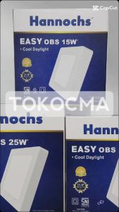 Lampu LED Downlight Hannochs Easy Outbow OBS Square Segi 15w20w25w CoolDayLight