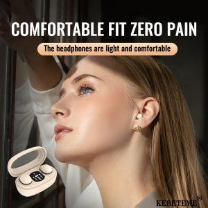 KEBETEME Bluetooth 5.3หูฟังไร้สายจอแสดงผลดิจิตอลขนาดเล็กหูฟังพร้อมไมโครโฟนหูฟังลดเสียงรบกวน