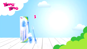 YOUNG YOUNG Sikat Botol & Dot Susu Bayi isi 2 Pcs Nylon Brush Type 757 - Warna RANDOM