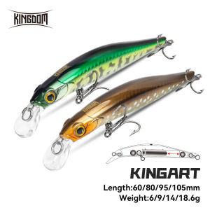 Kingdom Sinking Minnow Bait 60 80 95 105mm Vibrate Sinking Jerkbait Swimbait Magnet Trasnfer Long Casting Hard Fishing Lure