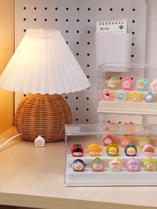 2 Tier Toy Display Storage Box Popmart Display Box Blind Box Storage Clear Doll Figures Organizer Showcase