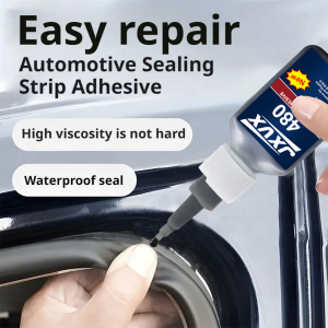 For Automotive 480 Super Strong Glue Black Instant Quick-drying Black Cyanoacrylate Thick Adhesive Specially Formulated for Rubber Leather Tires and Plastics Strong Bond Liquid Glue Tool With precision dispenser 6pc
