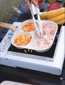 SUPVIBE Intelligent Temperature Control 3 in 1 Frying Pan Burger Pan Pancake Pan Non-Stick Breakfast Pan Suitable For All Stoves Light Smoke 鸡蛋锅(32cm )