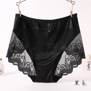 Quần Lót Ren Gợi Cảm Cạp Cao Bằng Lụa Băng Thoáng Khí Cho Phụ Nữ Cỡ Lớn Quần Lót Tam Giác Thoải Mái Cho Phụ Nữ Trẻ