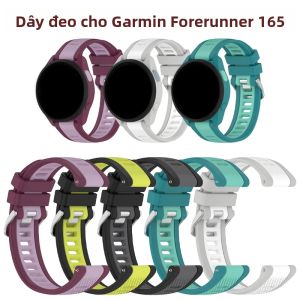 20mm Nhanh Chóng Phát Hành Dây Đeo Đồng Hồ Silicon Dây Đeo Dành Cho Garmin Forerunner 165 Âm Nhạc Vivoactive 3 5 Venu SQ 2 Khóa Kim Loại Vòng Tay