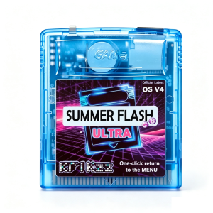3000-in-1 Game Cartridge Memory Card OS V4 Edition Clear Black Blue for Game Boy Color GBP GBA SP Game Console - 8G TF Card