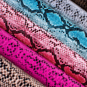 Faux Leather Snake Pattern Embossed Soft Hard Wall Decor Cushion Cover DIY Accessories Home Fabric Sponge Pad Material