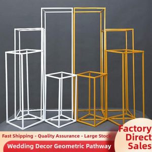 Golden Iron Flower Stand Wedding Decoration Props