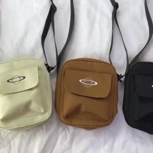 TASNOVAIKU - TAS SELEMPANG BAHU WANITA MINI SATURNUS KANVAS MURAH KEKINIAN CUTE KOREA STYLE