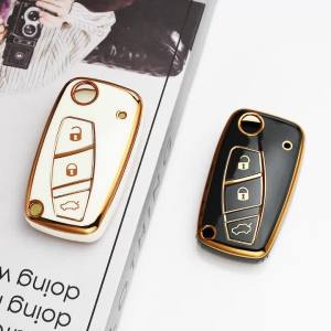 3Button Fob Car Flip Key Case Cover For FIAT 500 Panda Idea Stilo Ducato Punto Bravo Grande Minibus Doblo Protected Accessories